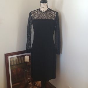 Vintage lace black dress